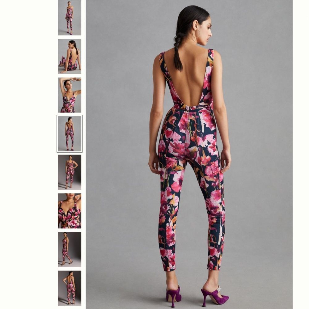 Anthropologie Floral Sweetheart Jumpsuit - Picture 4 of 5